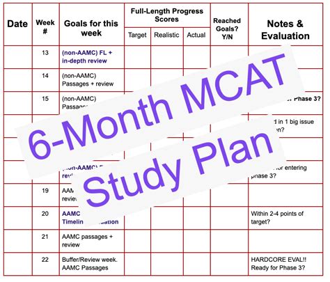 mcat study plan pdf